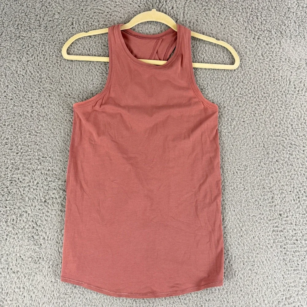 Lululemon All It Takes Tank Top Womens 4 Pink Tulip Back Yoga‎ Sleeveless Top